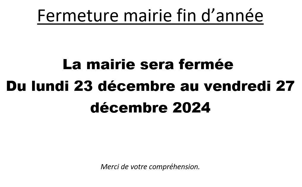 fermeture mairie